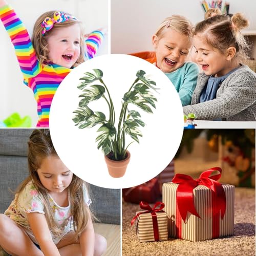 Weatherproof Faux Plants Indoor, 3.94x5.91 Inch Artificial Realistic Potted Plant, PE Ceramic Small Garden Decor for Home, Office, Shelf, Tabletop - Afbeelding 5