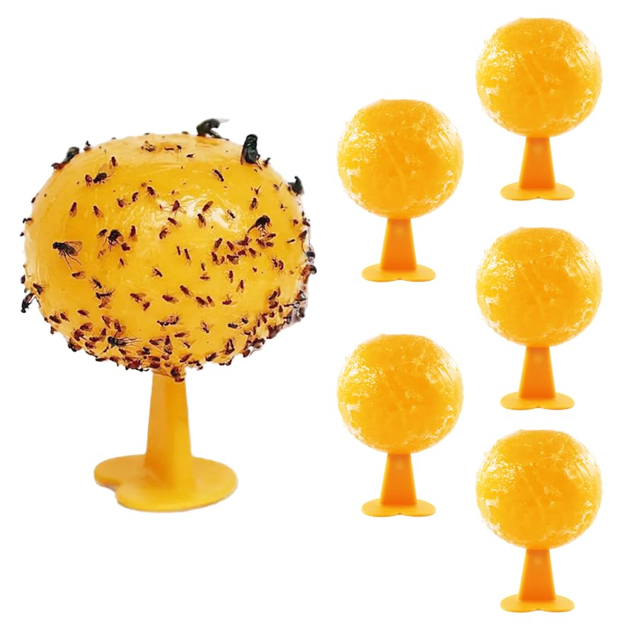 Fruchtfliegenfallen, 6PCS Klebrige Fruchtfliegenfallenbälle,...