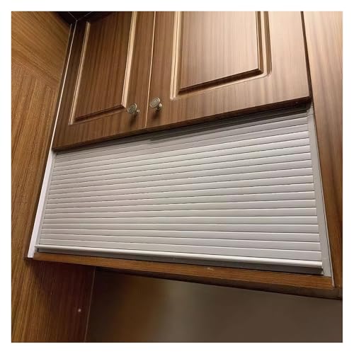 HAIXHX Puerta Plegable Armarios Personalizables con Puerta De Persiana, Armario con Puerta Corredera Plegable con Tirador, Puertas Enrollables De Plástico(100x115cm/39.4x45.3)