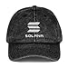 Solana Hat (Embroidered Vintage Cotton Twill Cap) SOL Crypto Black