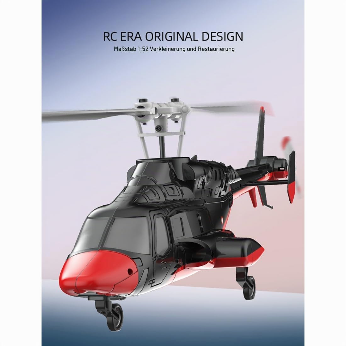 A61 1/52 Air-Wolf 2,4 GHz 4-Kanal-Mini-RC-Hubschraubermodell mit einem Rotor, ohne Flybar und optischer Höhenhaltung (RTF)