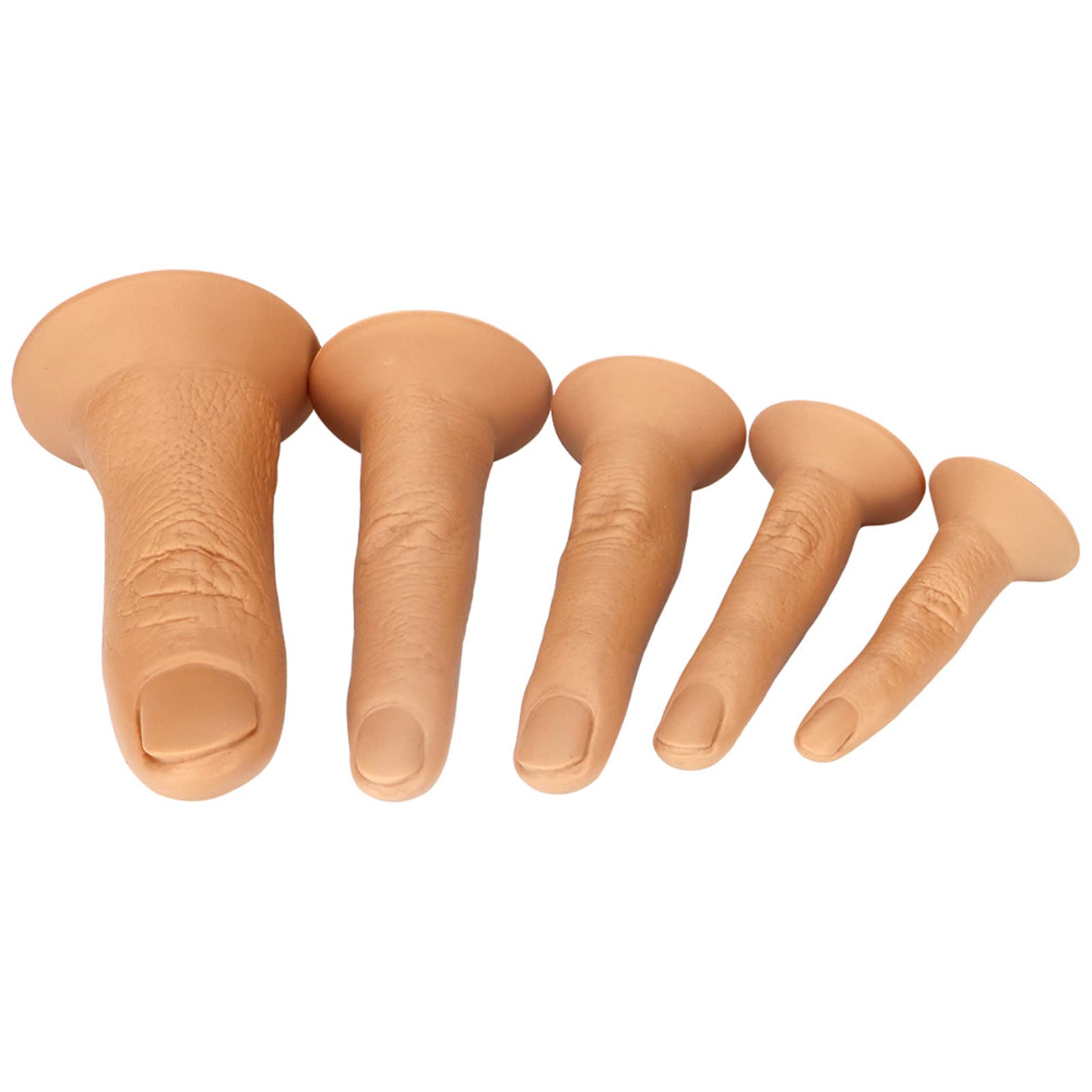 Fallo A Forma Di Dito, Flessibile In Silicone, 5 Misure, Plug Anale, Dildo Anale Con Ventosa, Masturbazione, Pene, Butt Plug, Stimolazione, Giocattolo Sessuale