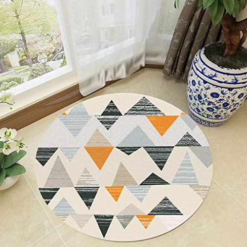 Tapis de chevet rond style rural pour sublimer le coin fauteuil de bureau