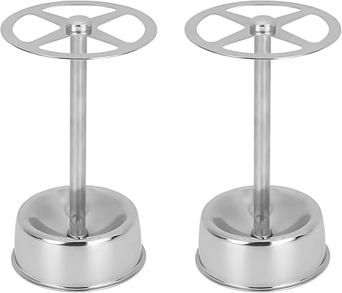 FINGERINSPIRE 2 soportes para cepillos de dientes de acero inoxidable (2.76 x 5 pulgadas), organizador de cepillos de dientes, estante de