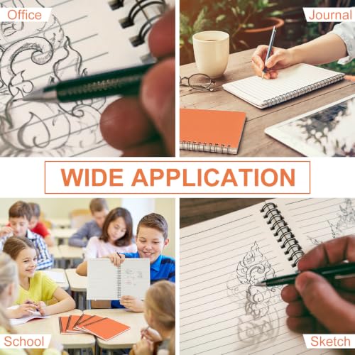 Image of Yahenda 6 Pcs Spiral Notebooks,1 Subject,Wide Ruled, Orange