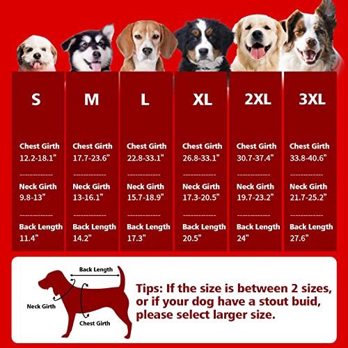 Image of Fragralley Dog Coat Medium, Waterproof Dog Jacket with Warm Fleece Lining, Adjustable Reflective Dogs Winter Coat, Turtleneck Pet Coats for Cold Weather (Red M)