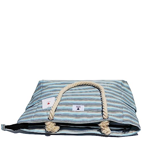 OVERSIZE BEACH BAG Large Tote Bag for Women Waterproof Sandproof with Dry Wet Compartment for Pool Gym Travel4