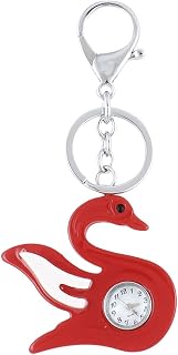 Qtqgoitem Arabic Number Watch Plastic Swan Decor Lobster Clasp Key Chain Clear Red (Model: e3b c41 8b0 20a a59)