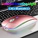 immagine 3Coener M12 Mouse Senza Fili Bluetooth, Bluetooth 5.1 + 2.4G Wireless Ricaricabile Mouse Senza Fili Ottico Piccolo Portatile con Mouse USB per per Notebook, PC, Laptop, Computer, MacBook (Oro Rosa)