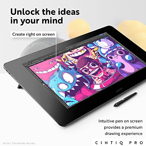 Image of Wacom DTK2420K0 Cintiq Pro 24 Creative Pen Display - 4K Graphic Drawing Monitor with 8192 Pen Pressure and 99% Adobe RGB, Black | 23.6 4K Ips Display, 8192 Pressure Levels, 99% Adobe Rgb, Expresskey Remote, USB-C and HDMI and Dp
