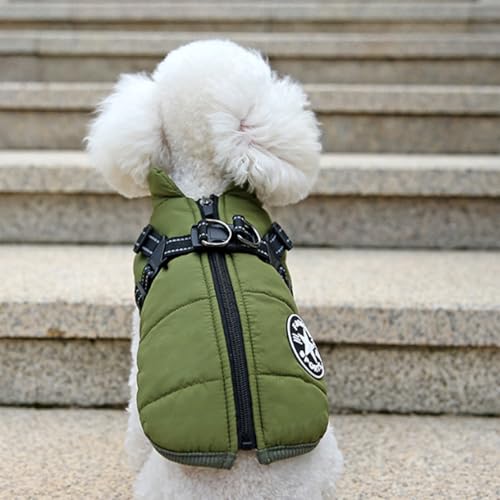 Eezita Dog Coat Winter Puppy Coats Harness Coat Dog Harness Puppy Jacket Vest ClothesReflective Waterproof Dog Coats with Harness for Small Medium Dogs - Image 3