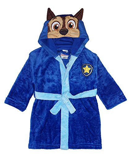 Paw Patrol Nickelodeon Boys' Toddler 3D Plush Robe, Blue Chase, 3T