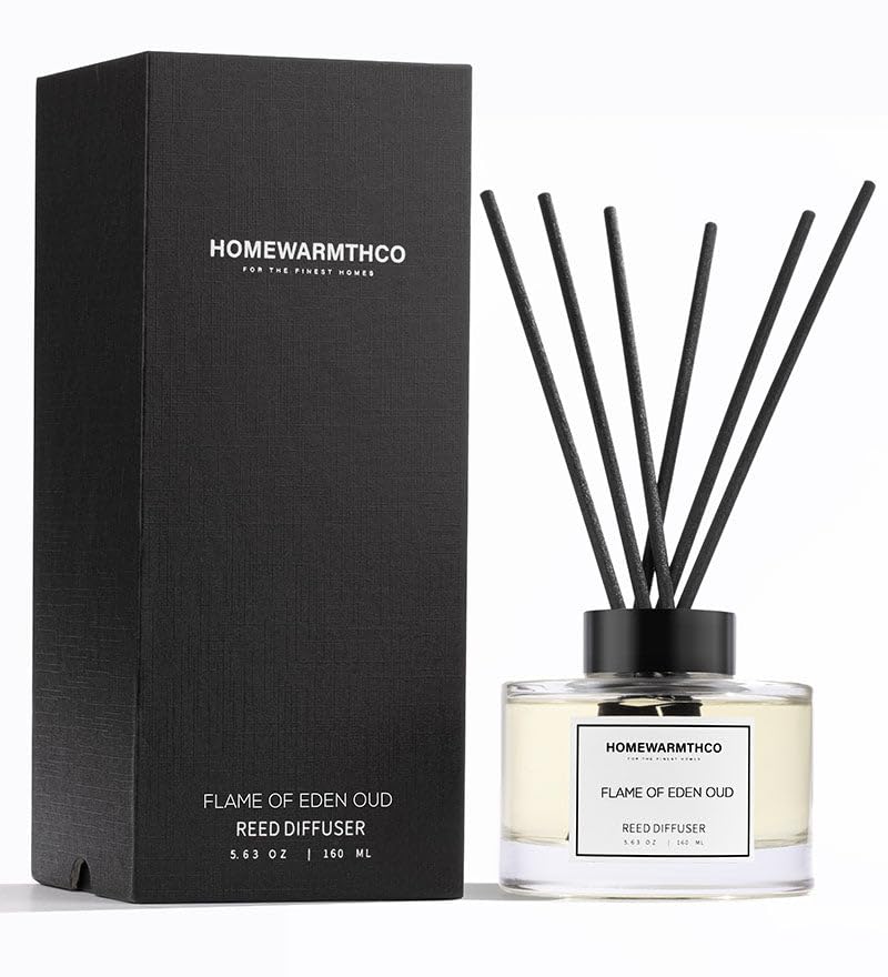 Oud Rose & Jasmine Reed Diffuser Set - Luxury Fragrance Reed Diffusers for Home. Office, Bathroom, Kitchen and Home Decor - Long-Lasting Scent with