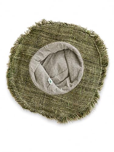 Image of Hemp Sun Hat Wired Wide Brim Big Sizes M /L /XXL Farmers,Raw Hemp Natural Garden Summer Hippie hat