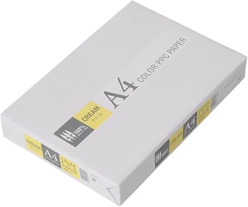 エイピーピー・ジャパン(APPJ) カラーコピー用紙 A4 クリーム (イエロー) 紙厚0.09mm 500枚