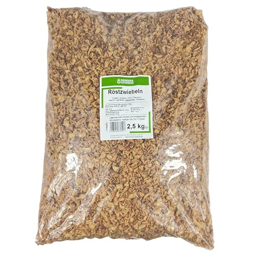 NEBONA Gewürze - Premium Röstzwiebeln 2,5 kg XXL Großpackung in Gastro-Qualität - Aromatisch...