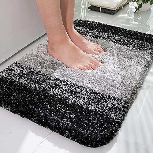 smiry Microfiber Bath Mat, 50 x 75 cm, Non-Slip Super Absorbent Bathroom Mat, Extra Soft Thick Floor Foot Mat