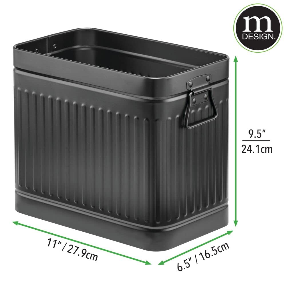 Retro Trash Can - Black Farmhouse Style -4