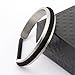 Zuo Bao Stainless Steel Elastic Hair tie Bracelet Brushed Edges for Women (Silver)