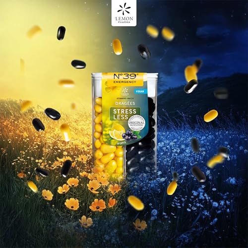 Original Bachblüten N°39 Emergency Stressless Tag & Nacht Dragees nach Dr. Bach von Lemon Pharma, Vegan