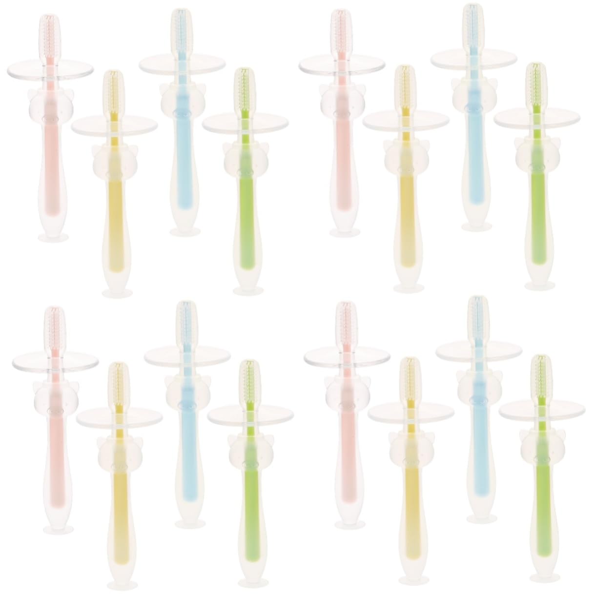 Cepillo De De Entrenamiento Para Bebés Y Sensorial Para Con Succión Primer Cepillo De Para Bebés Cabezal De De Para 4 piezas x 4