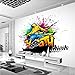 Produktbild Mkkwp Mural Personalizado Papel Pintado Colorido Música Baile Graffiti Arte Pintura De Pared Bar Ktv Sala De Estar Sofá Tv Telón De Fondo Mural De Fondo 3D350Cmx245Cm