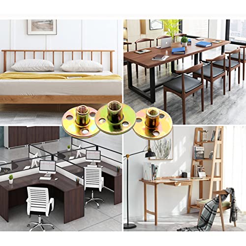 Canzoon Brad Loch T Mutter 24Pcs Flanschmutter T Mutter M6 M8 M10 3 Loch T Mutter Für Befestigung Von Möbeln Möbelbeschläge Flanscheinsatz Innengewinde 3-Loch T-Nut Brad Loch T Mutter