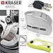 KRASER KR10S Alarm Disk Lock Approved SRA, Optional 120dB Alarm ON/Off, Double Locking ø10mm, High Security Anti-Picking Lock, Stainless Steel Anti Theft Wheel Brake Lock for Scooter Motorcycle