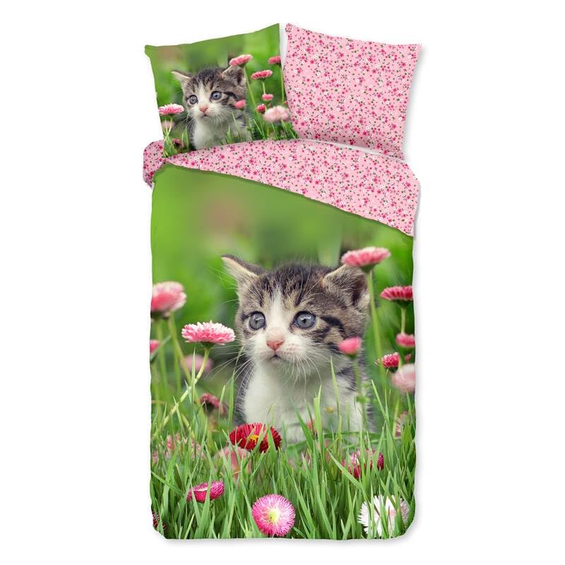 Housse de couette coton multicolore Good Morning Jacky pour chambre d'ado