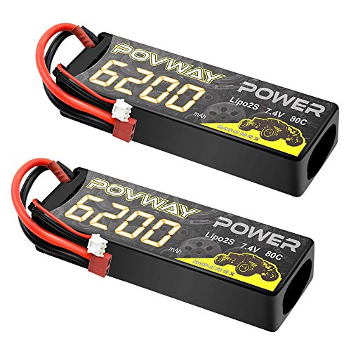 POVWAY 2S 6200mAh 80C Lipo Battery