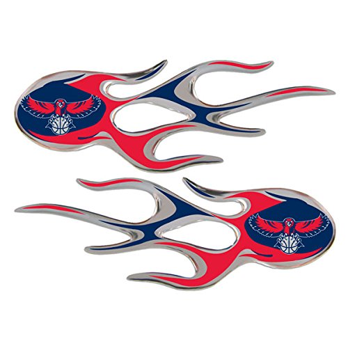 Atlanta Hawks 2-pack Micro Flame Flames Auto Decal Emblem Basketball