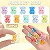 JUNEBRUSHS 120 Pcs Mini Bears Tiny Acrylic Bear Miniature Bear Figures for Vase Filler Sensory Bin Filler Birthday Party Crafts Favors #1