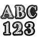 Creative Teaching Press Chalkboard 1" UC Letters Stickers, Black/White (2102)