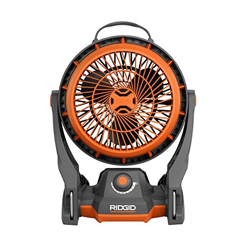 RIDGID 18-Volt Portable Hybrid Job Site Fan R860720 + R840087 battery & R840095 charger