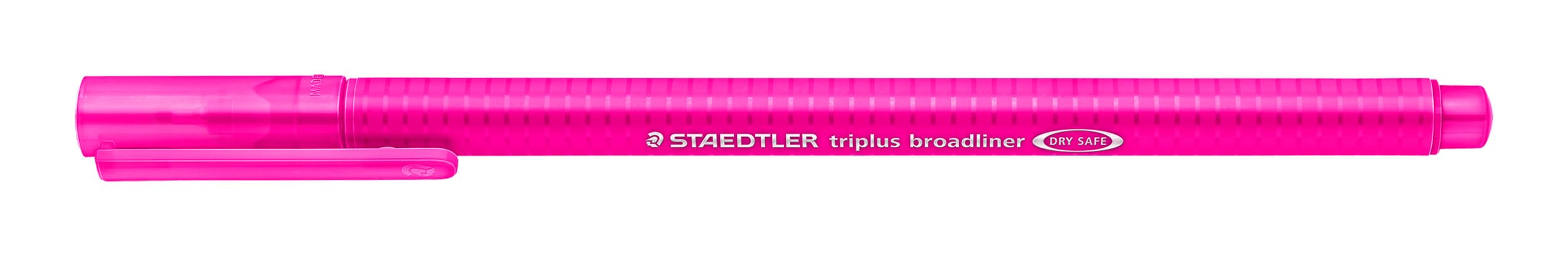 STAEDTLER 338 TB10-C Fineliner triplus (extra breit, ergonomische Dreikantform, Dry Safe, Tinte auf Wasserbasis, auswaschbar, Strichbreite ca. 0,8 mm, Klarfaltetui mit 10 brillanten Farben)