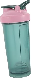 Happyyami Protein Shaker Bottle with Wire Whisk Portable Fitness Water Bottle for Pre-workout Drinks Lightweight Easy to Clean for Gym Use Green