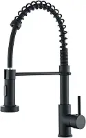 TINICO Torneira Cozinha Gourmet Monocomando Aço Inox Com Spray Extensor,Torneiras Misturadoras de água Quente e Fria,Dois Modos de Distribuição de água（Spray e Stream),Preto