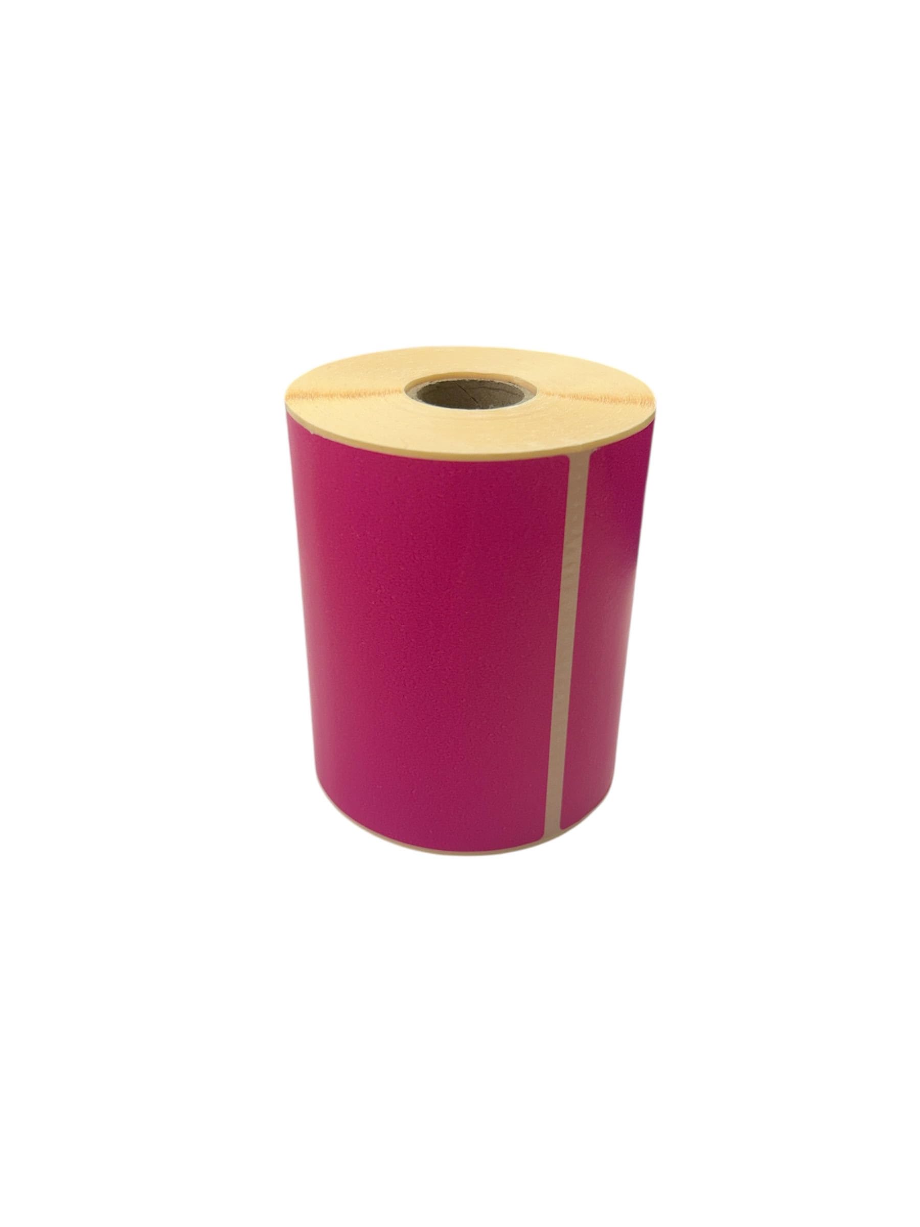500 roll Coloured 4x3 inch Direct Thermal Labels 100mm x 76mm on a roll red Green Blue Pink Orange Yellow Blue White Postage Shipping Blank Labels 25mm core (Deep Pink)