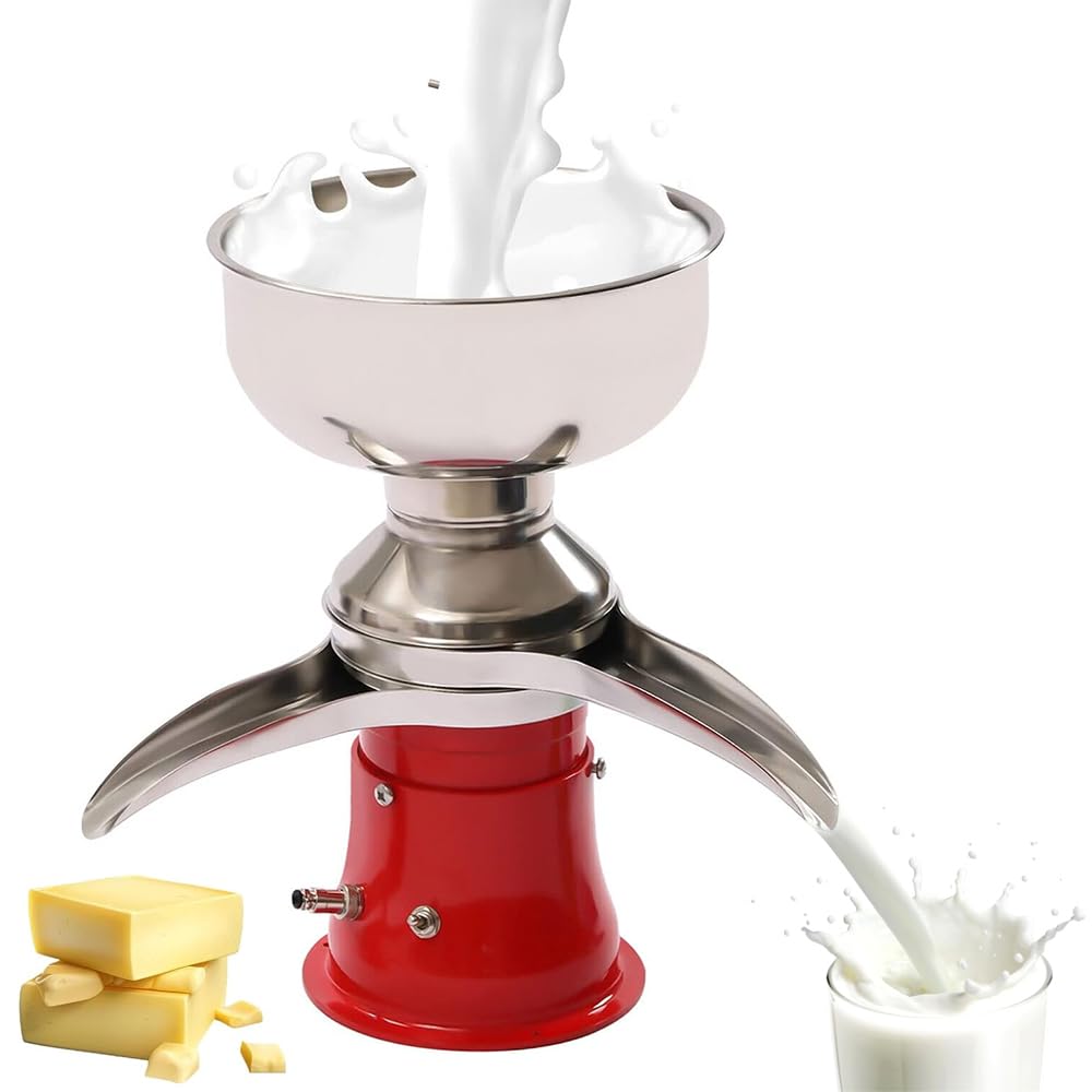 Separatore di crema per latte, separatore centrifugo ad alta velocità da 50 l/h, 9500 giri/min, trasforma il latte intero in latte scremato, ideale per aziende agricole e lattiero-caseari