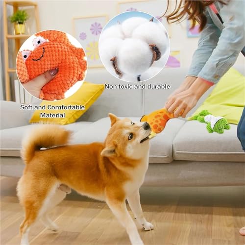 Juguetes mordibles blandos para perros, set de 2 unidades miniatura 5