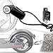 TUSNAKE Blocca Disco con Cavo, Scooter Elettrico Antifurto in Acciaio Wire Lock Freni,per la Maggior Parte degli Scooter (Nero)