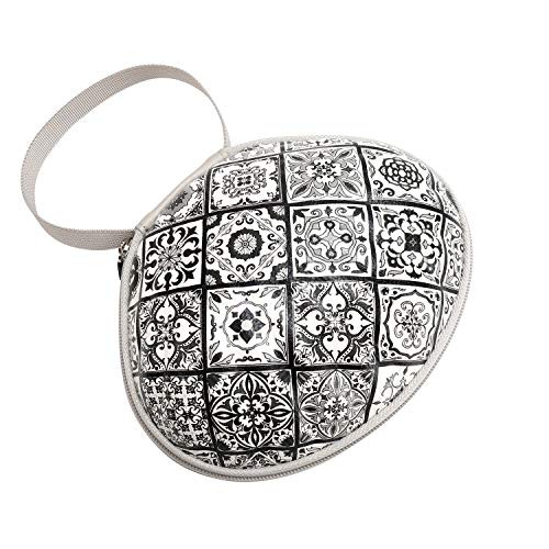 Braiou — Estojo rígido para viagem para sutiãs de silicone [Taça A-C] Premium Nubra Organizer Lingerie Portátil Bolsa de armazenamento de roupa íntima, Black Plaid