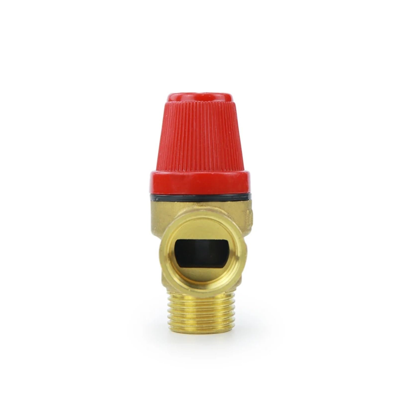 Valvola di sicurezza in ottone con filettatura maschio/femmina da 1/2 pollici 3/5/6/8 Bar for caldaia a gas scaldabagno solare (Color : DN15 Male 1Pc, Size : 5 Bar)