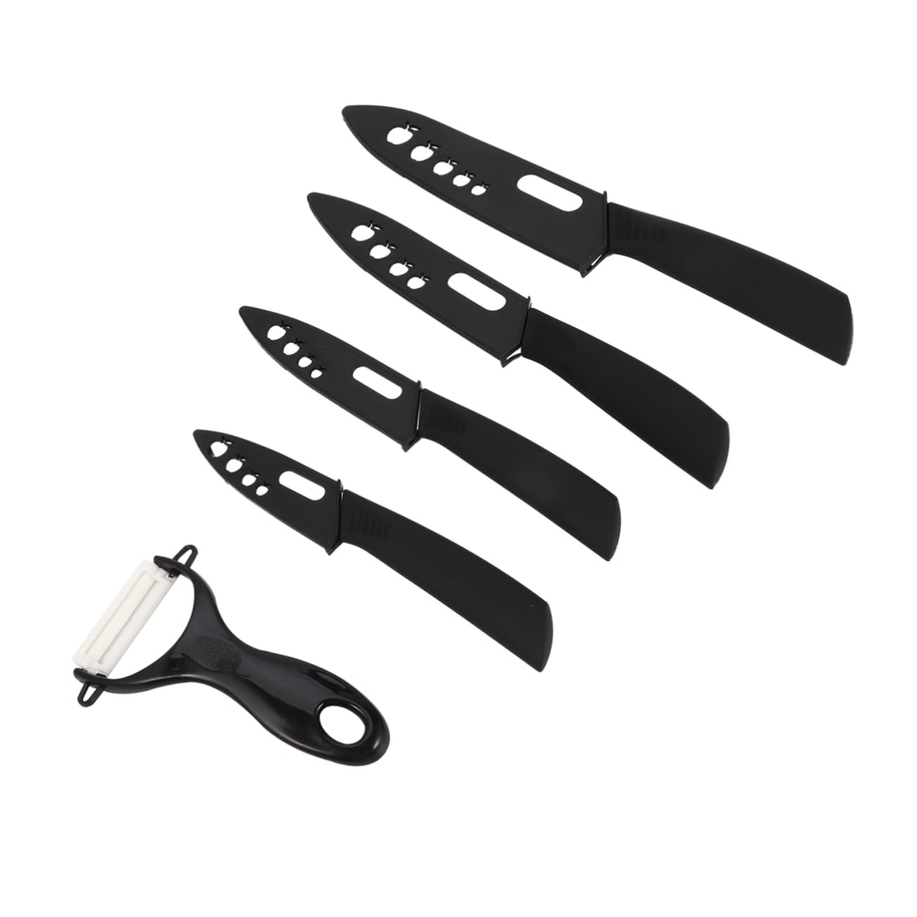 Ciieeo 1 Set Non Slip Handle Ceramic Knife with Peeler Kitchen Cutlery for Effortless Food Prep Handles for Comfort for Fruits and Vegetables