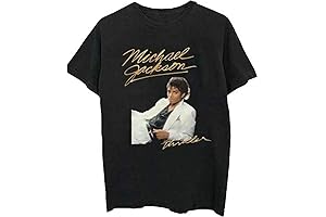 Men's Thriller White Suit Slim Fit T-Shirt Black