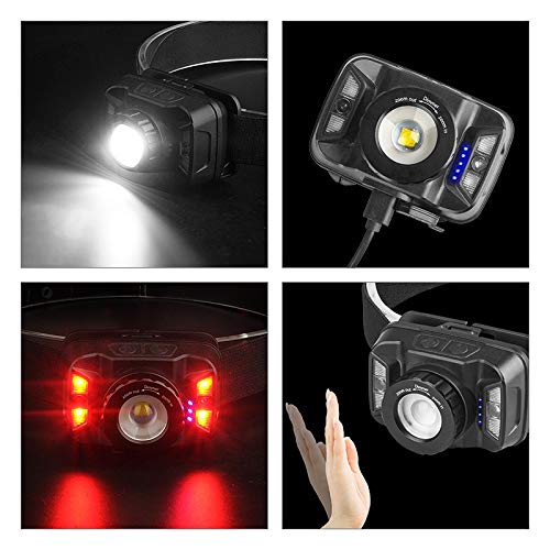 JINGYAN Reflektory Nowy oświetlenie Headlamp Outdoor Camping Night Riding Light USB Ładowanie Reflektory Reflektorów Nocny Uruchom Eksplorator Focus Lights