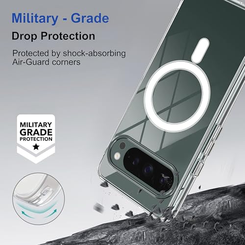 Image of Zapcase Back Case Cover for Google Pixel 9 Pro | Compatible for Google Pixel 9 Pro Back Cover | Compatible with MagSafe | Scratch-Resistant Back Cover | Clear