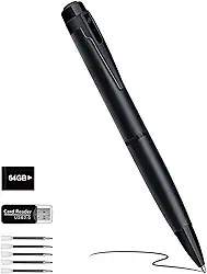 Câmera de segurança pequena Nanny Cam de 64 GB, detecção de movimento 1080p (preto royal)