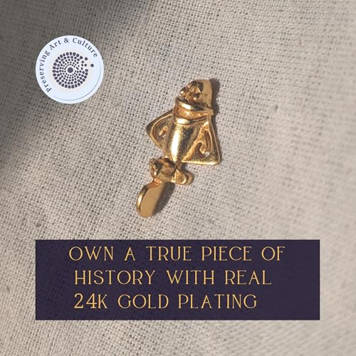 Image of Colombian Emerald & Multi-Material Options | Quimbaya Flyer Lapel Pin | Ancient Alien Golden Jets Collection