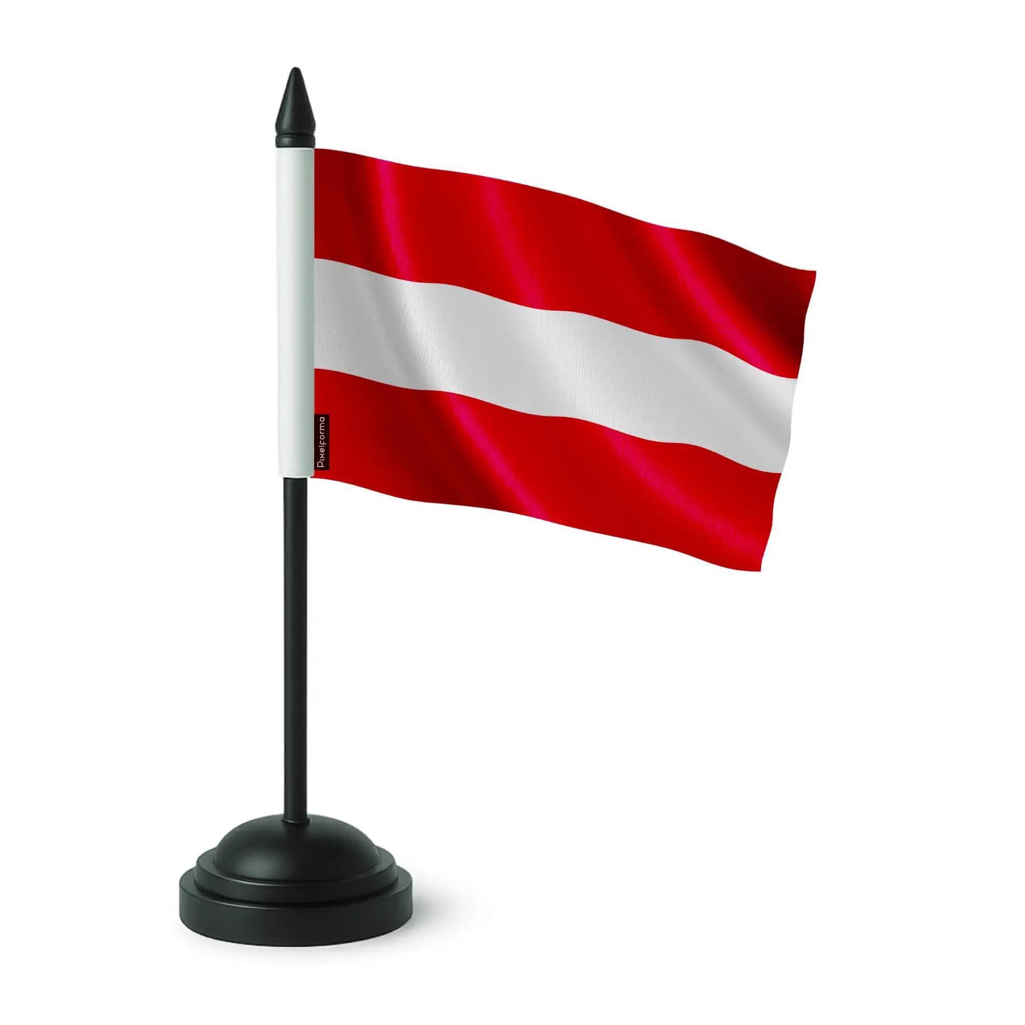 Drapeau de table Autriche 14x21cm en polyester avec support pour bureau - 3